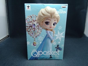 未開封品ですが、一部箱潰れあり フィギュア バンプレスト エルサ B(ドレス:薄い水色) Disney Characters Q posket -Elsa-