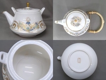 【箱付】 Noritake ノリタケ 日本茶セット&飾り皿 土瓶 蓋付き湯呑 飾り皿(皿立て付)_画像2