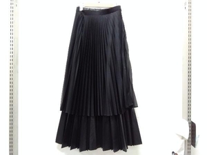 【美品】UN3D. 3RD ORIGAMI PLEATS BELT SK プリーツスカート レディース サイズ36 ブラック 日本製 参考定価46,000+tax タグ付き