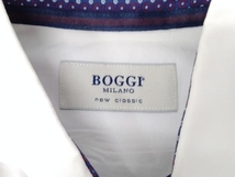 BOGGI MILANO ボッジミラノ 長袖シャツ Yシャツ ビジネスシャツ ホワイト メンズ M 通勤 ビジネス 仕事 店舗受取可_画像4