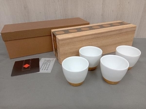 【中古良品】古代箔桐茶箱湯呑みセット HAKUICHI 箔一