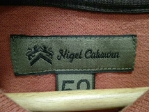 Nigel Cabourn ナイジェルケーボン BROAD ARROW POLO レッド 半袖ポロシャツ ワッペン ワンポイント メンズインナー オレンジ コットン_画像3