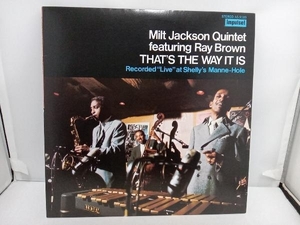 【LP】Milt Jackson Quintet featuring Ray Brown THAT'S THE WAY IT IS 店舗受取可