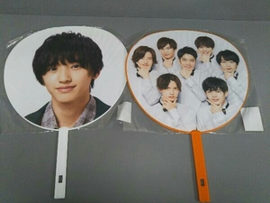 [2 point set ] "uchiwa" fan Naniwa man . road branch ..