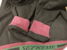 Supreme 18AW Striped Rib Hooded Sweatshirt シュプリーム パーカー フードロゴ ストリート ブラック Sサイズ メンズ_画像3