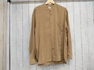 H UNITED ARROWS ユナイテッドアローズ BANDCOLLAR VOLUME SHIRT バンドカラーシャツ レーヨン麻素材