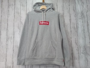 Supreme シュプリーム 12AW Box logo Hooded Sweatshirt ボックスロゴフーデッドスウェットシャツ プルオーバーパーカ グレー M 店舗受取可