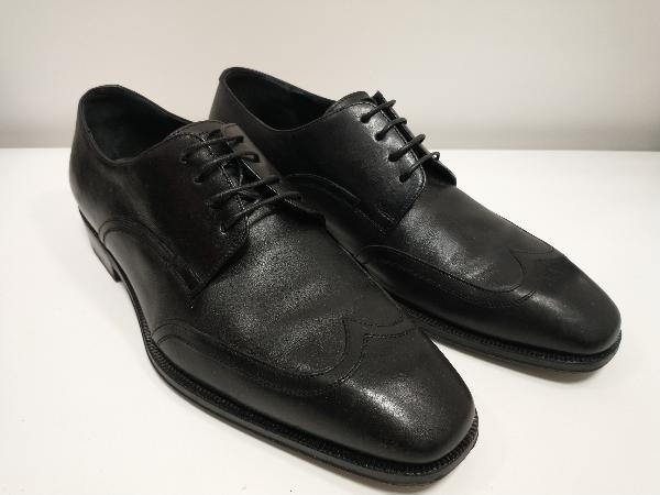 Salvatore Ferragamo/サルヴァトーレ フェラガモ シングルモンク ストラップ 革靴 24.5cm～25cm イタリア製 ブラック ビジネスシューズ 靴 - 16