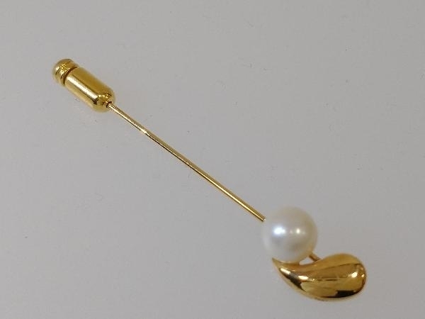 金 ブローチ 18金 貴金属 宝石 アクセサリー K18 4.9g 0 ...