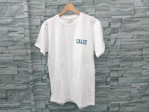 CALEE×Miho Murakami/Stretch flower pattern t-shirt/WHT/22SS/メンズ/半袖Tシャツ/ホワイト/Sサイズ