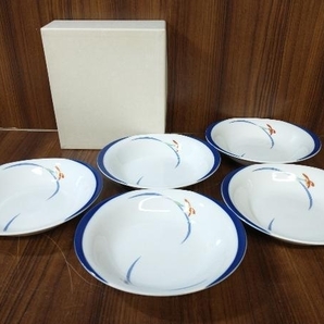 香蘭社 オーキッドレース 5枚セット 楕円深皿 1005-JVKの画像1