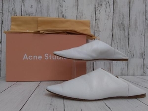 【箱付き】Acne Studios アクネストゥディオズ 1EI161-100038 パンプス 23cm Style Amina ホワイト 店舗受取可