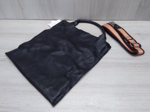 nouer/ヌエール　2WAYトートバッグ 　ショルダーバッグ　レザー　牛革　ブラック　メンズ　鞄