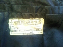 コート NAVEL CLOTING DEPOT N140-62236s-27531B USNAVY ピーP 50年代 ビンテージ 米軍実品 厚手 メンズ ブラック 46_画像3