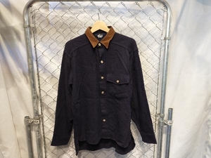 80s WOOLRICH エルボーパッチウールシャツ USA製 長袖シャツ ウールリッチ 店舗受取可