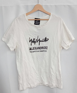 yohji yamamoto×alexandros ヨウジヤマモト 半袖Tシャツ 半袖シャツ ホワイト サイズ3 店舗受取可