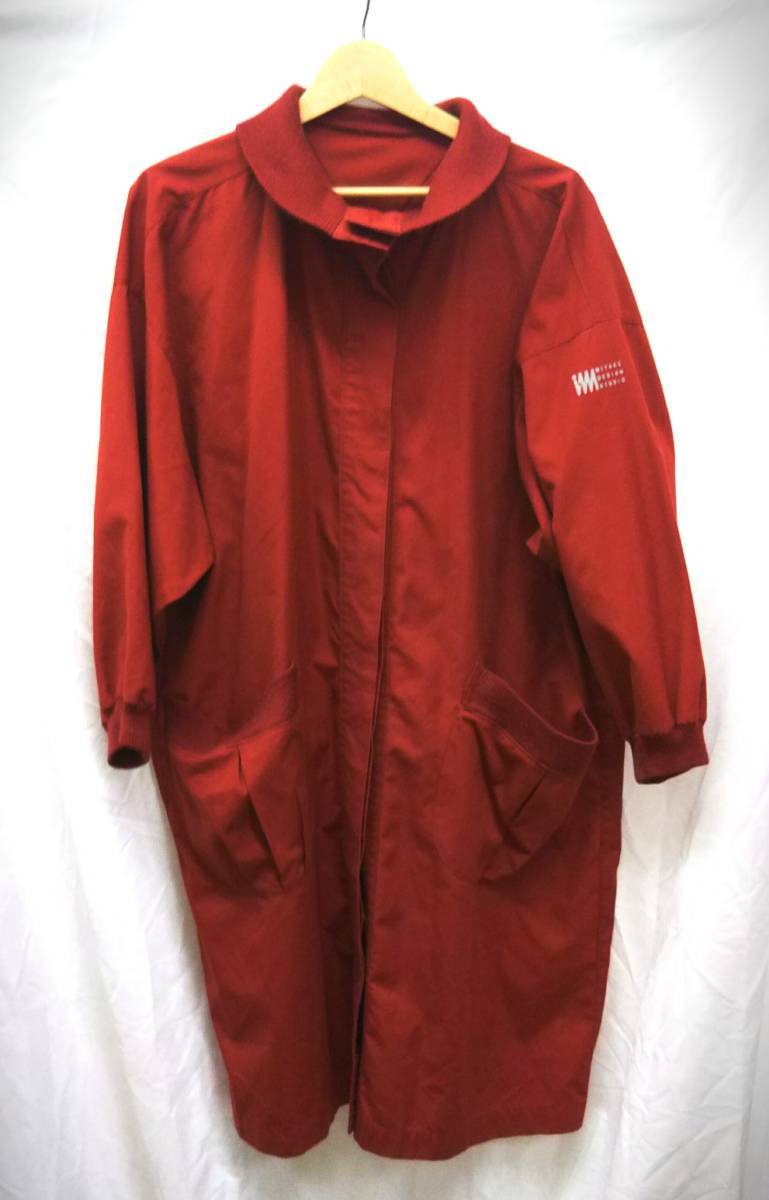 80s ISSEY MIYAKE ワイド ハイネックコート 袖ロゴ ブラック www