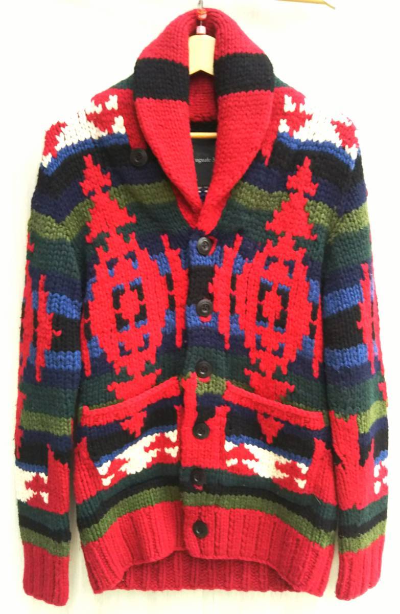 2J1010/1piu1uguale3 インターシャ handknit camo cargigan ハンド ...