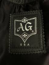 [USA製] A&G USA エーアンドジー 革 レザー ベスト S 黒 ブラック シルバー クロス 十字架 モチーフ 店舗受取可_画像3