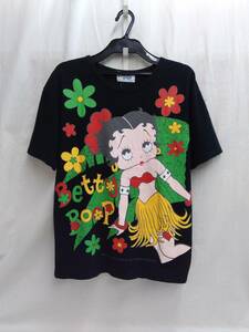 [90s] Betty Boop ベティーブープ メンズ 半袖Tシャツ 黒 ブラック ヴィンテージ 古着 プリント 店舗受取可