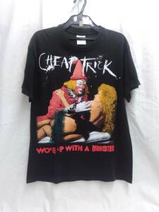 [90s] CHEAP TRICK WOKE UP WITH A MONSTER HANES TEE チープトリック 蒼い衝動 プリント Tシャツ バンT L 黒 ブラック 古着 店舗受取可