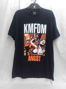 [90s] KMFDM ANGST DELTA BODY アンガスト デルタ ボディ 半袖 メタル バンド Tシャツ L 黒 ブラック レトロ ヴィンテージ 古着 店舗受取可