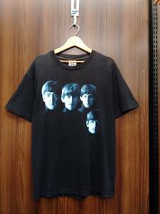 90s THE BEATLES / ビートルズ バンドTシャツ 「With The Beatles」 ブラック M 【全体的に毛羽立ち、使用感、色焼けあり】