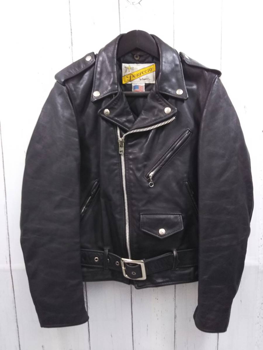 ヤフオク! -「schott ダブル ライダース 34」の落札相場・落札価格