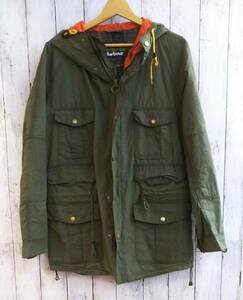 【古着卸し】Barbour バブアー Lサイズ カーキ CAVENDISH JKT マウンテンパーカー オイルドコットン 希少 輸入品 US古着 メンズ