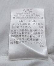 A.P.C アーペーセー 半袖Tシャツ サイズS 白 ホワイト コットン100％ メンズ_画像5