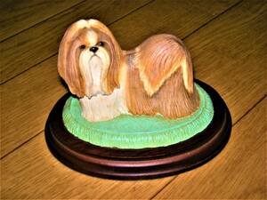 NATURECRAFT 超美品 ビンテージ DOG 犬 フィギュア BEST OF BREED SHIH TZU シーズー Hand Painted 手塗り Made in England 英国製 