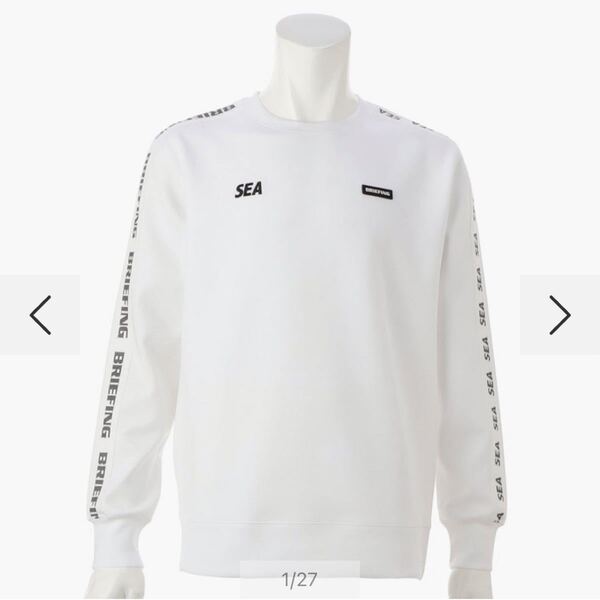 WIND AND SEA× BRIEFING SIDE LINE CREW NECK WDS