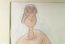 木内克「裸婦」水彩画 1964年 額装品 / 人物画 版画_画像4