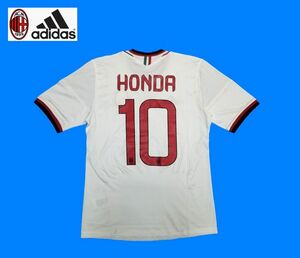 #古着屋大和 即決 正規品 adidas #サッカー セリエA ACミラン 2013－2014 アウェイ #10 本田圭佑 レプリカ ユニフォーム ジャージ ホワイト