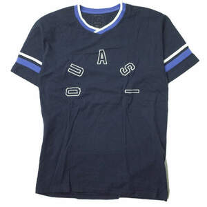 QUASI SKATEBOARDS クワージー スケートボード HOMER SOCCER SHIRT フットボールTシャツ L NAVY 半袖 ロゴ リブ ライン トップス g7310