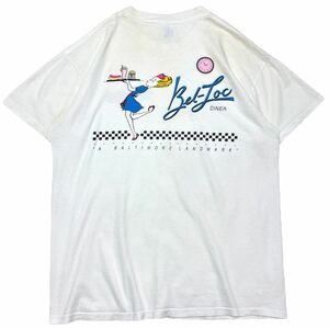 5千スタ【90s Bel-Loc Diner 両面 プリント Tシャツ L】企業 DELTA ビンテージ 古着 USA製 ダイナー アート 両面プリント バンド アニメ