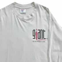 1スタ【90s USA製 giant MERCHANDISING ロンT XL】ビンテージ 長袖 Tシャツ タグ HeF-T Tee- Jays バンド バンT ロゴプリント 古着_画像2