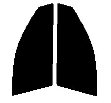 ダークスモーク　１３％　2層構造フィルム　運転席・助手席　シーマ　F50　カット済みカーフィルム　