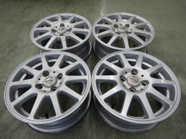 日産 NISSAN ニッサン 14インチ純正アルミホイール 4本セット 5.5J +45 4穴 PCD100 キューブ ティーダ ノート