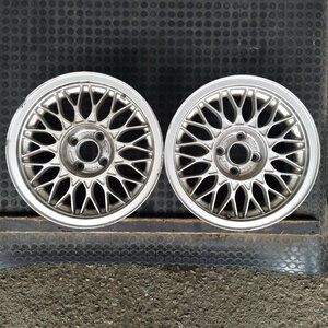 管理番号：W8-193【2本のみ】【15x6.5J 4x100 ET+33 ハブ57】BBS・ＶＷ車等・直接引取可能