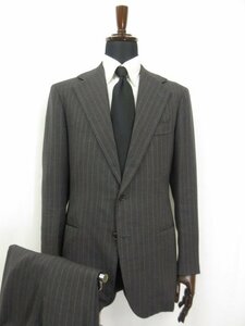 #HH[ monkey Tria seminar laSARTORIA G.SEMINARA] franc kominchi3 button stripe weave pattern suit ( men's ) charcoal gray *10RMS2321