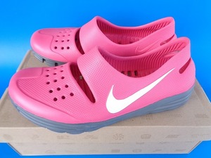 11643■新品 デッド 箱付き NIKE SOLARSOFT SANDAL ナイキ ソーラー ソフト サンダル ピンク 白 24 cm 443962-610