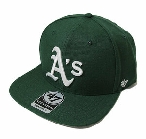 ’47 (フォーティセブン) FORTYSEVEN アスレチックス (オークランド) キャップ 帽子 Athletics Sure Shot ’47 CAPTAIN Dark Green