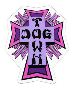 Dogtown Skateboards (ドッグタウン) ステッカー シール Sticker Cross Logo 4 Purple スケボー SKATE SK8 スケートボード