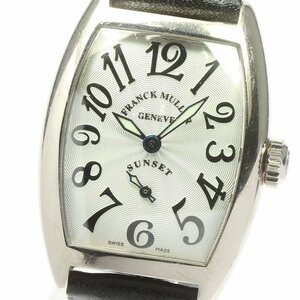 ★保証書付き【FRANCK MULLER】フランクミュラー サンセット K18WG スモールセコンド 1750S6 手巻き レディース 【2210】【ev20】