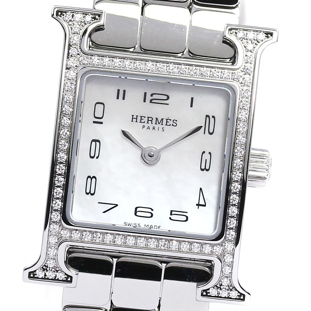 HERMESエルメス 美品二重巻ベゼルダイヤHウオッチ 腕時計(アナログ) 安い買取 相場