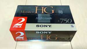 【倉庫整理】【ジャンク】希少 新品未開封 SONY ソニー Beta β ベータ ビデオカセットテープ Master HG L-750 2本パック 2L-750MHGB