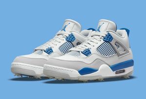 26cm US8 NIKE AIR JORDAN 4 GOLF MILITARY BLUE エアジョーダン ミリタリー ブルー ゴルフ シューズ bred off 1 2 3 5 6 7 11白 青 white