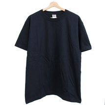 【新品】 3XL ネイビー 半袖 Tシャツ メンズ 大きいサイズ スーパー ヘビーウェイト 厚手 7.4オンス 無地 クルーネック カットソー_画像3