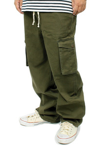 [ new goods ] 3L khaki chino Denim cargo pants men's large size easy wide waist rubber Denim pants jeans 